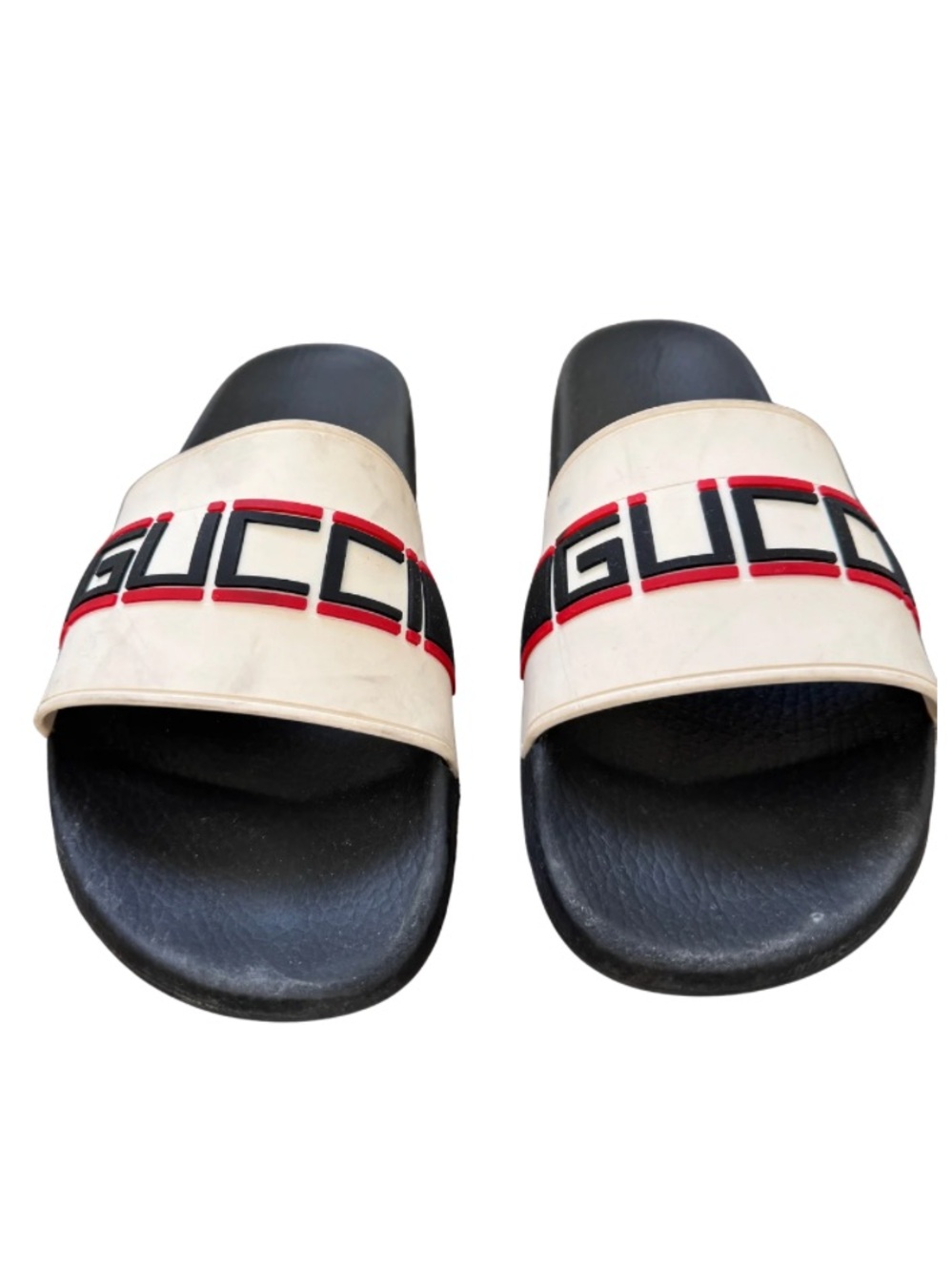 ✨Gucci Pursuit Rubber Slides Sandals Black Red White Men’s Size 10 ✨ - Picture 5 of 7